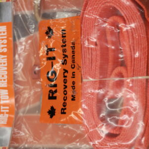 a Photo of Canyon Rigging's and Rig-It's Tow and Recovery pack. it is a 180/270 recovery pack and on the table it says "Rig-It Recovery System, Made in Canada"