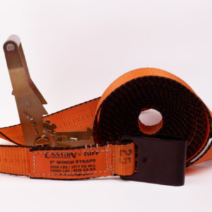 2" Canyon Tuff Winch Strap with Ratchet and Flat hook.