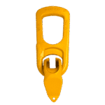 Product Photo of a Concrete Lifting Clutch. The Lifting Clutch is a powder coated yellow.