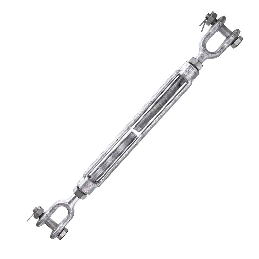 Product photo of a jaw and jaw turnbuckle being sold by Canyon Rigging.