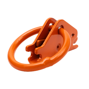 Canyon Rigging product photo with an O-ring E-track fitting. This photo emphasizes the O-ring