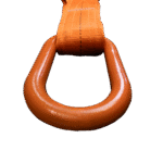 Canyon Rigging Product photo of a 12 inch tow strap with master link with a focus on the master link.