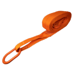 6 inch tow strap with master ling product photo. the photo shows the length and highlights the master link