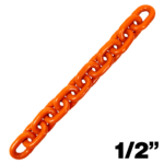 Canyon Rigging product photo of a 1/2" grade 100 chain.