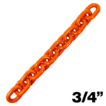 Canyon Rigging product photo of a 3/4" grade 100 chain.