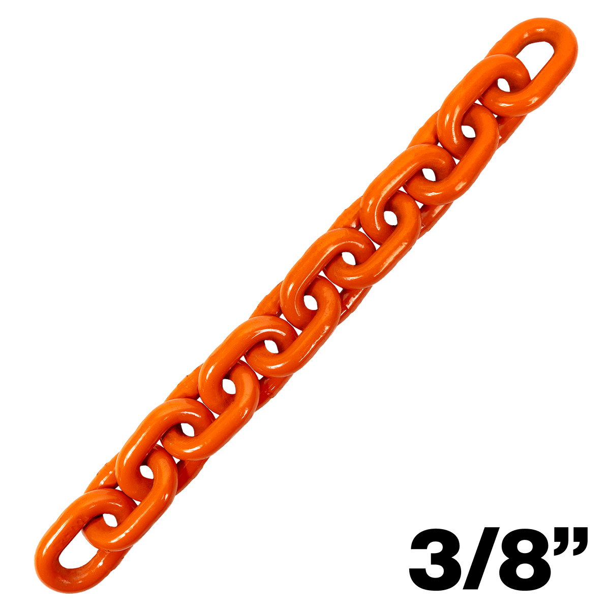 Canyon Rigging product photo of a 3/8" grade 100 chain.