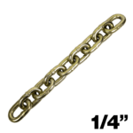 Canyon Rigging product photo of a 1/4" grade 70 chain.
