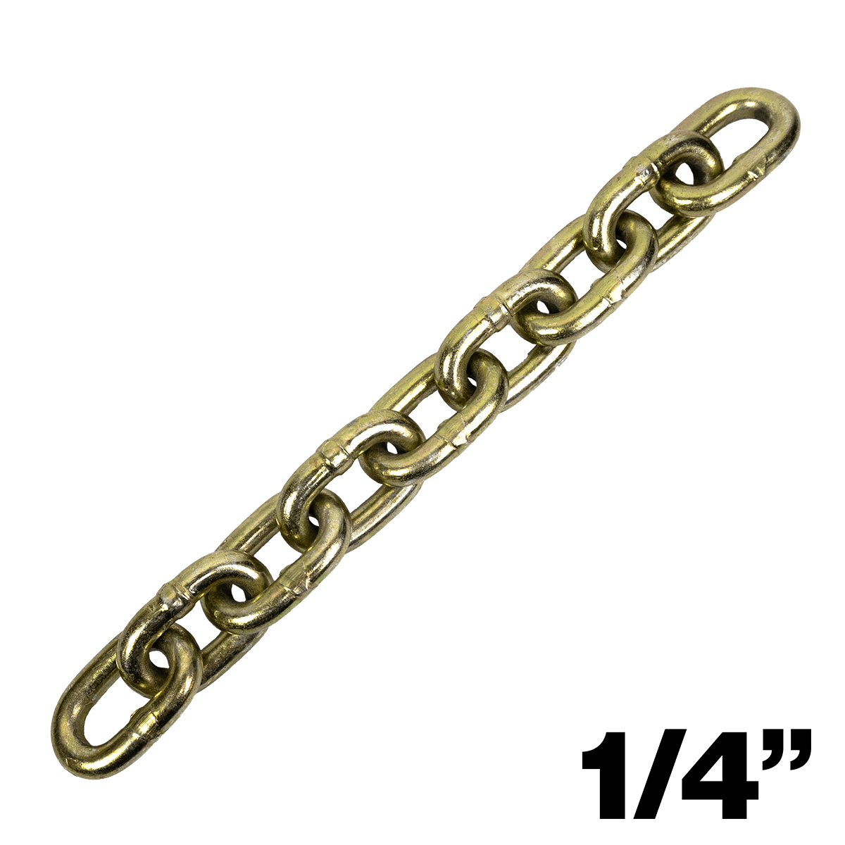 Canyon Rigging product photo of a 1/4" grade 70 chain.