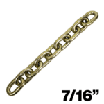 Canyon Rigging product photo of a 7/16" grade 70 chain.