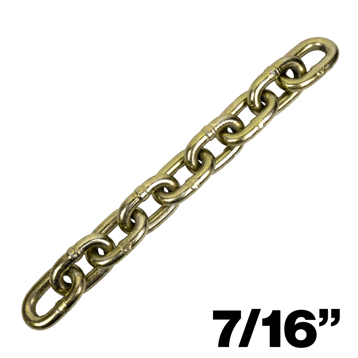 Canyon Rigging product photo of a 7/16" grade 70 chain.