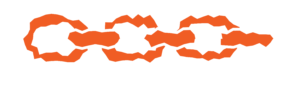 This is an image of a vector chain. The edges of the chain are crinkled making it look worn out.
