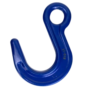 Canyon Rigging Grade 100 Foundry Eye Hook product photo. The hook is blue.