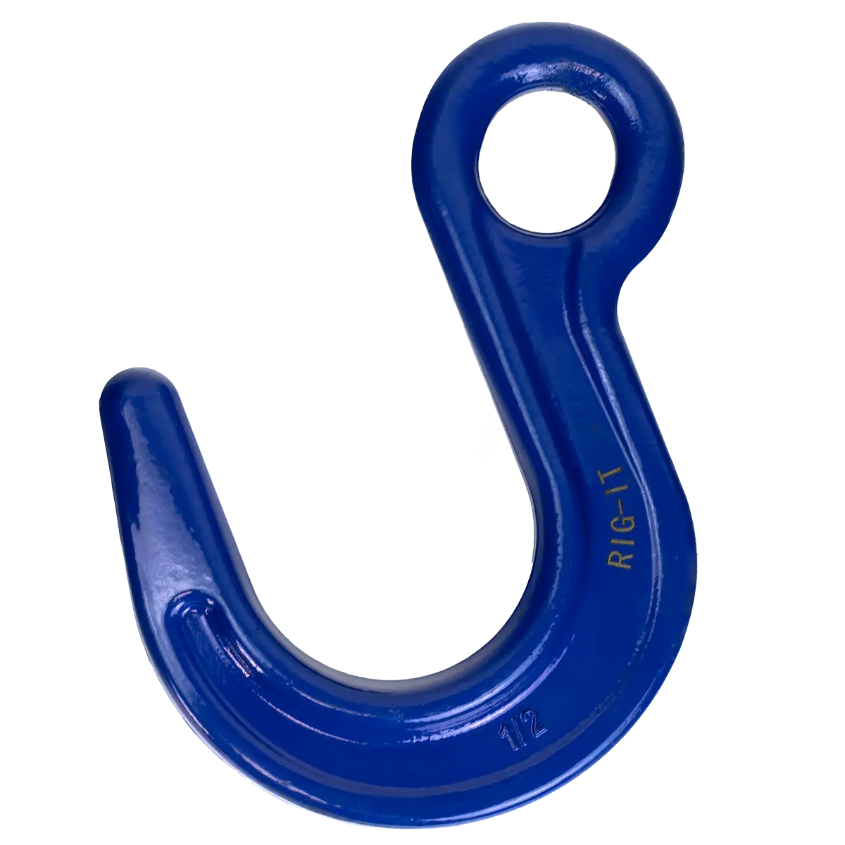 Canyon Rigging Grade 100 Foundry Eye Hook product photo. The hook is blue.