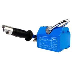 Canyon Rigging Lifting Magnet product photo. The magnet is blue and is seen from the front.