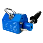 Canyon Rigging Lifting Magnet product photo. The magnet is blue and is seen from the back.